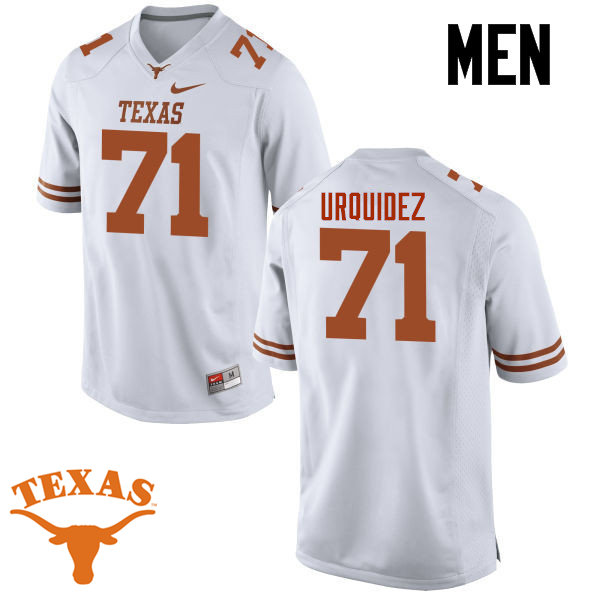 Men #71 J.P. Urquidez Texas Longhorns College Football Jerseys-White